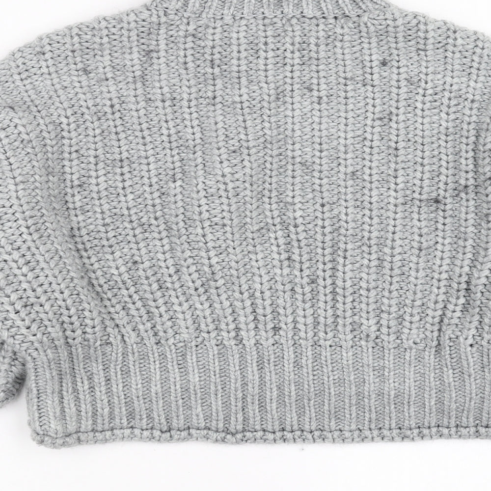 H&M Womens Grey  Knit Pullover Jumper Size S