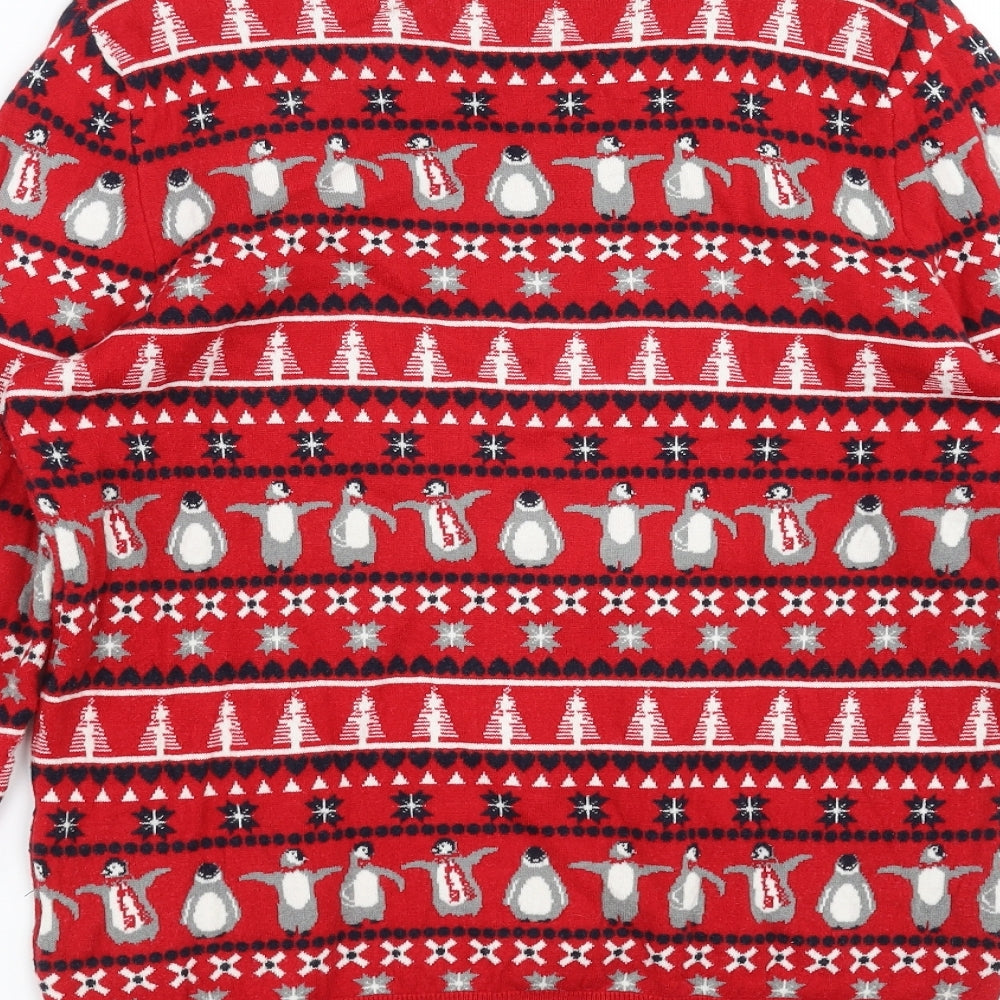 Primark Mens Red  Knit Pullover Jumper Size XL  - Christmas jumper