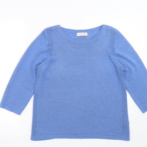 Marks and Spencer Womens Blue  Knit Pullover Jumper Size 14