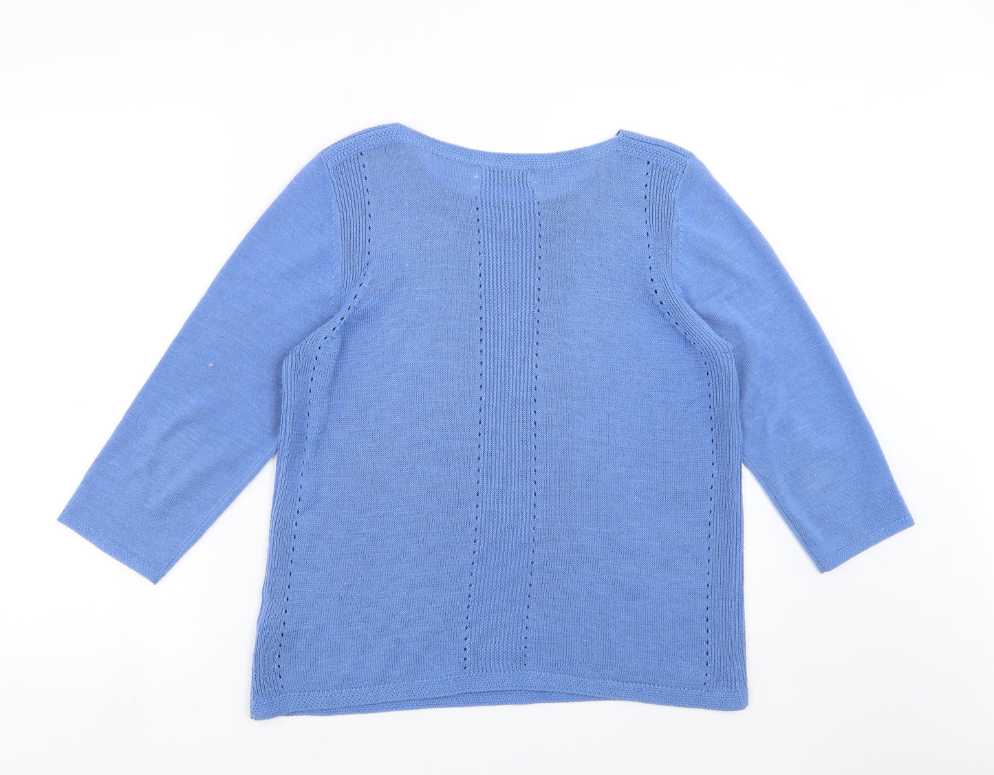 Marks and Spencer Womens Blue  Knit Pullover Jumper Size 14
