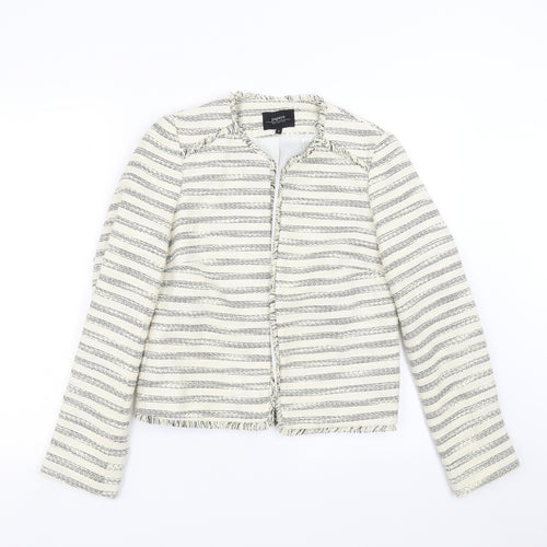 Papaya Womens Ivory Striped  Jacket  Size 8