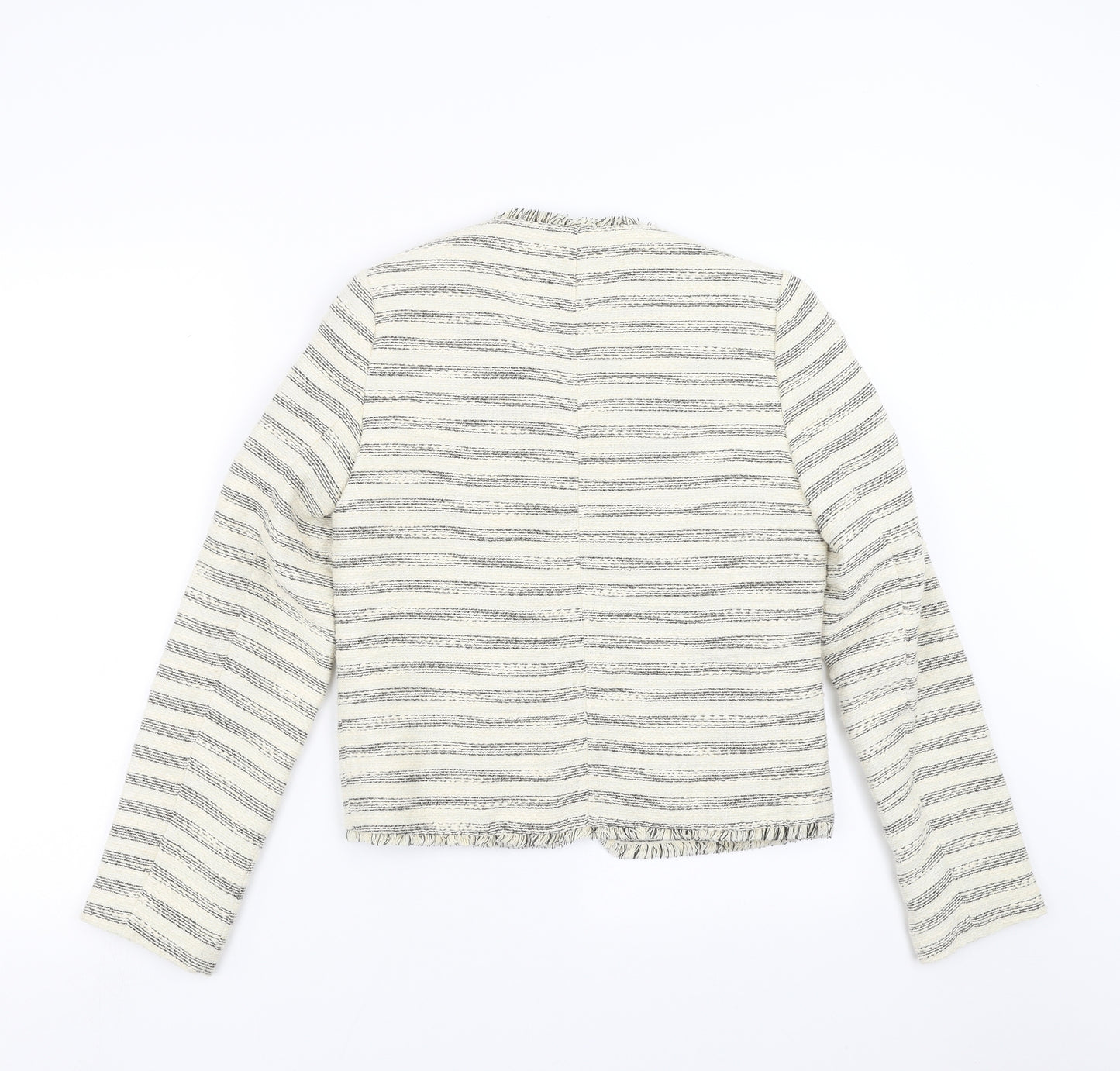 Papaya Womens Ivory Striped  Jacket  Size 8