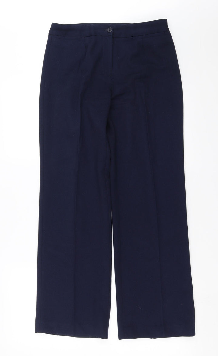 EWM Womens Blue Trousers Size 10 L29 in