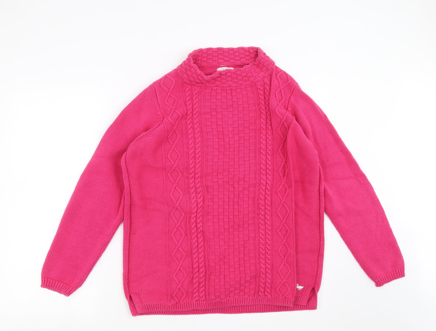 Country Rose Womens Pink Geometric Knit Pullover Jumper Size L