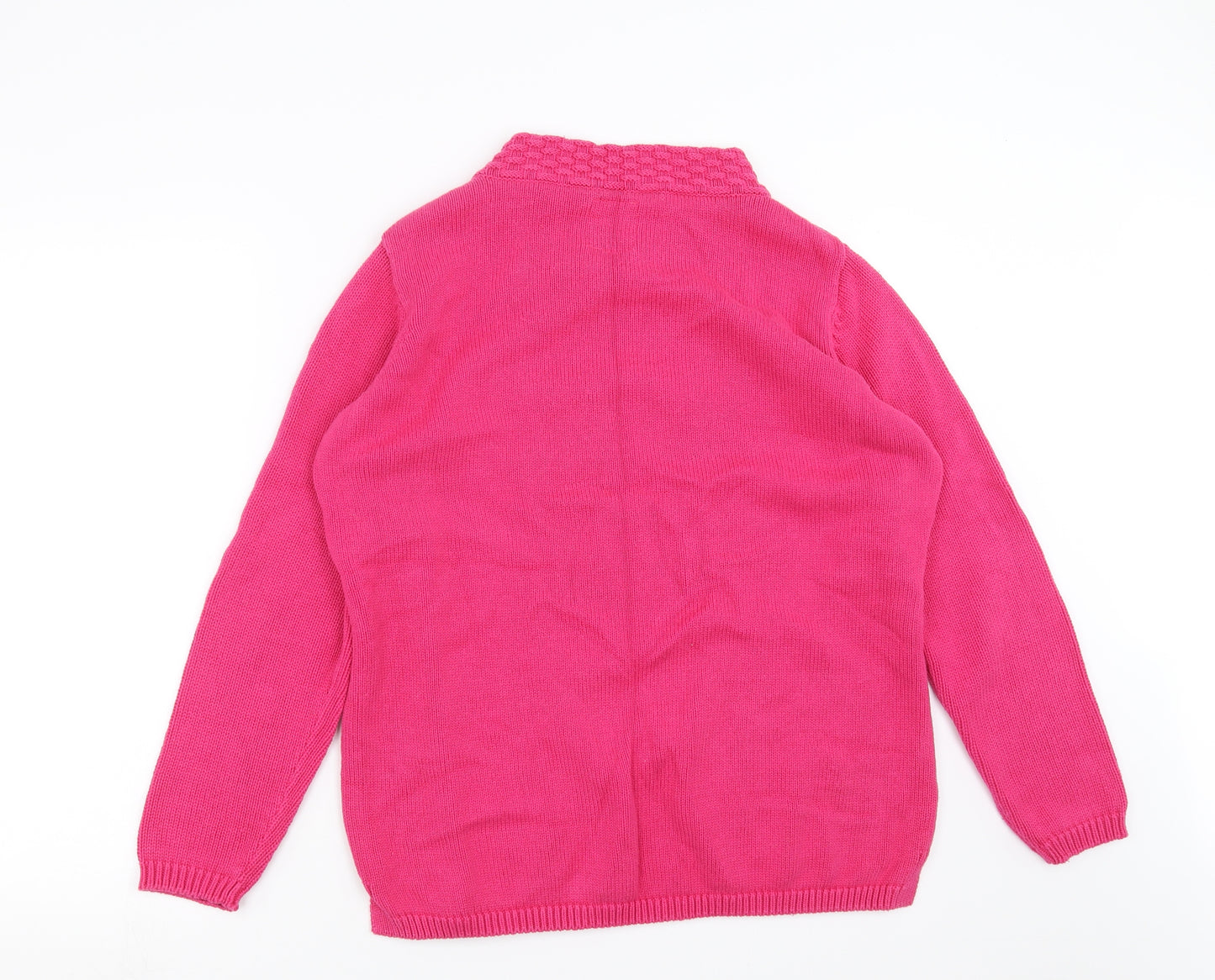 Country Rose Womens Pink Geometric Knit Pullover Jumper Size L