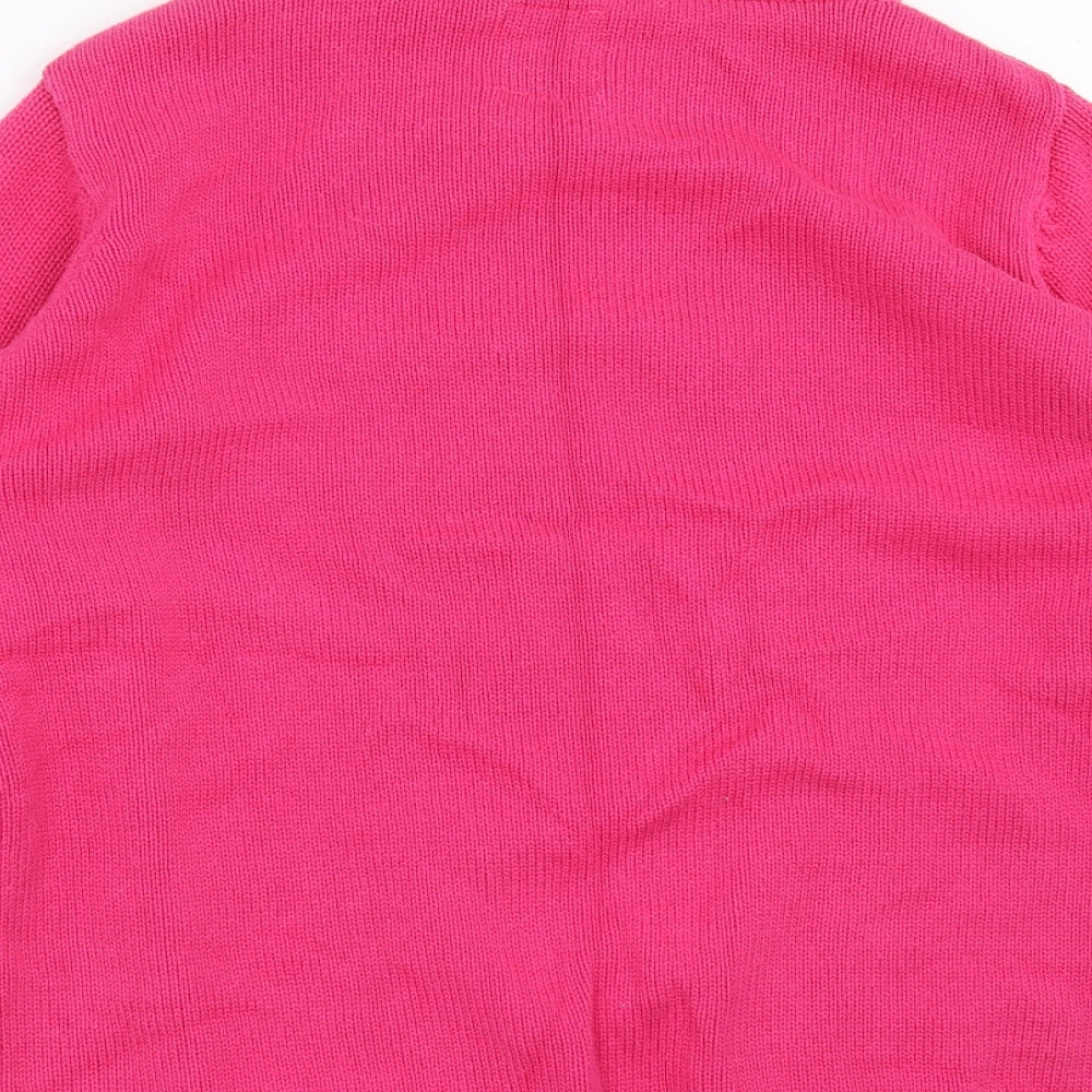 Country Rose Womens Pink Geometric Knit Pullover Jumper Size L
