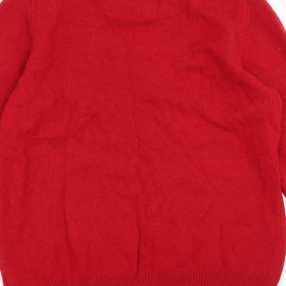 Superdry Mens Red  Knit Pullover Jumper Size XL