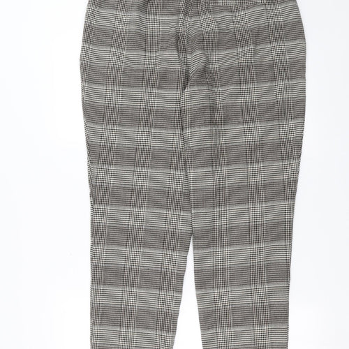 NEXT Womens Brown Houndstooth  Trousers  Size 14 L27 in
