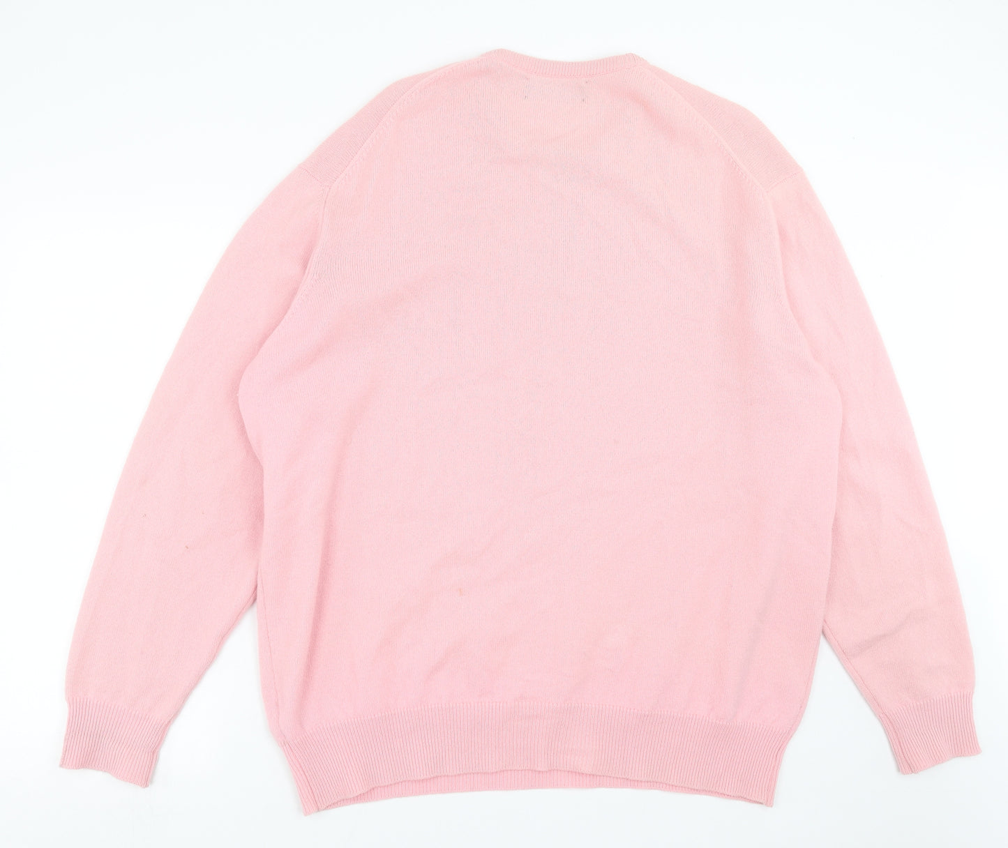 kasco Mens Pink  Knit Pullover Jumper Size XL