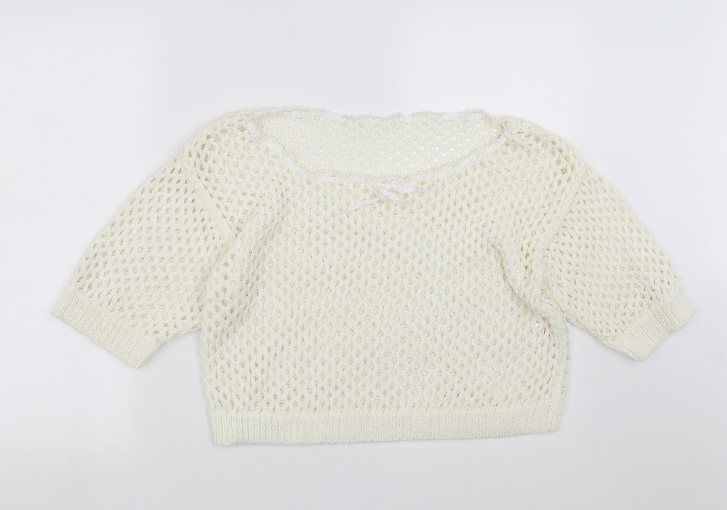 F&F Womens Ivory  Knit Pullover Jumper Size 16