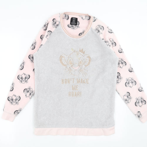 Primark Womens Grey Solid  Top Pyjama Top Size S  - lion king