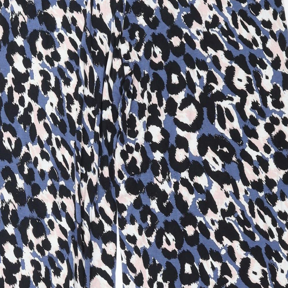 CAPSULE Womens Blue Geometric  Trousers  Size 16 L30 in