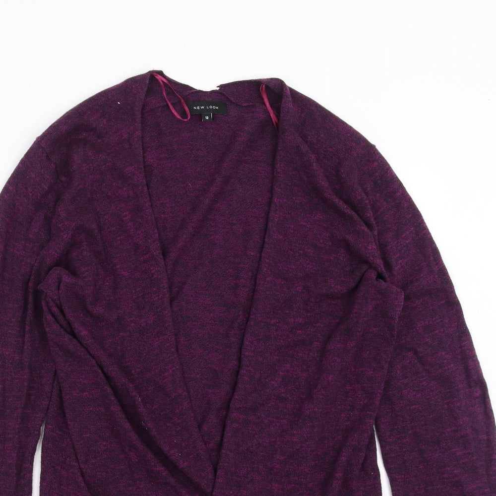 New Look Womens Purple  Knit Cardigan Jumper Size 12