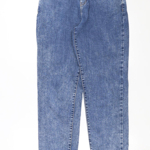 TU Womens Blue  Denim Straight Jeans Size 10 L28 in - Girlfriend Fit