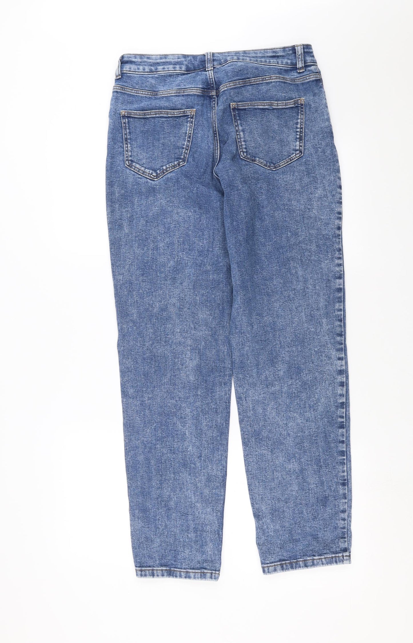 TU Womens Blue  Denim Straight Jeans Size 10 L28 in - Girlfriend Fit