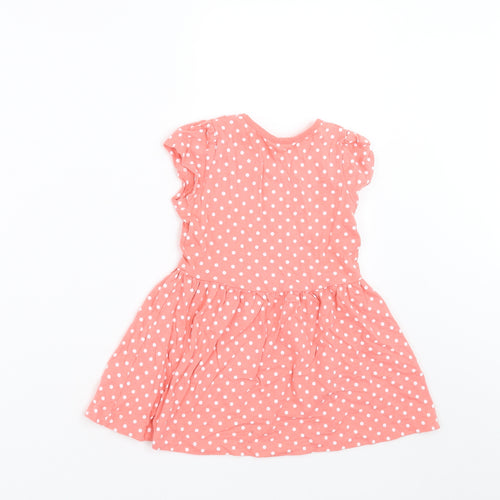 George Girls Pink Polka Dot  Fit & Flare  Size 12-18 Months
