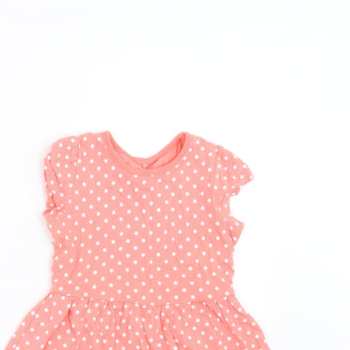 George Girls Pink Polka Dot  Fit & Flare  Size 12-18 Months