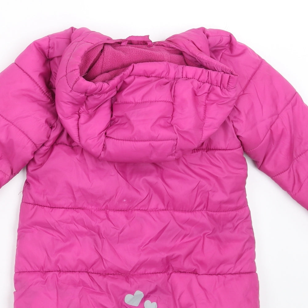 Lily&Dan Girls Purple   Puffer Jacket Jacket Size 18-24 Months  - 1-2 Years
