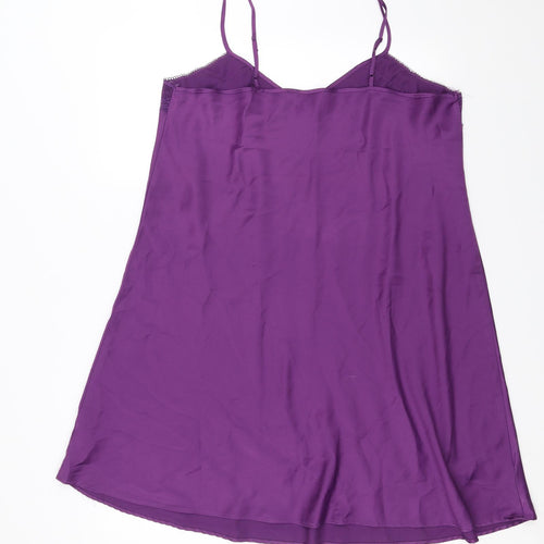 George Womens Purple Solid  Cami Gown Size 16  - Lace Detail
