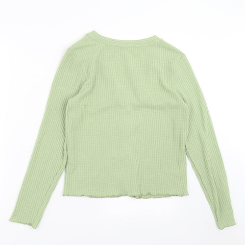 George Womens Green   Cardigan Jumper Size M  - Waffle Texture