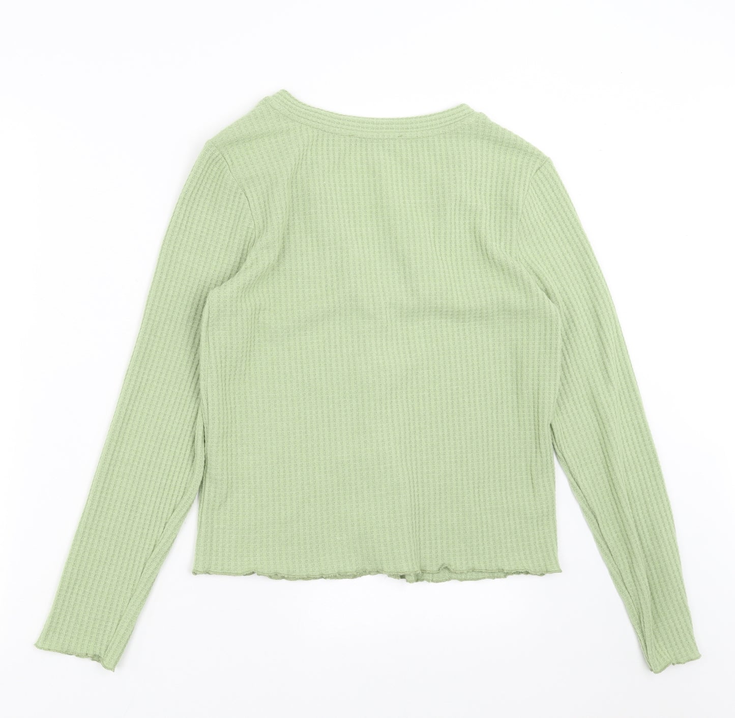 George Womens Green   Cardigan Jumper Size M  - Waffle Texture