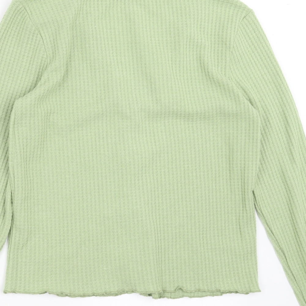George Womens Green   Cardigan Jumper Size M  - Waffle Texture