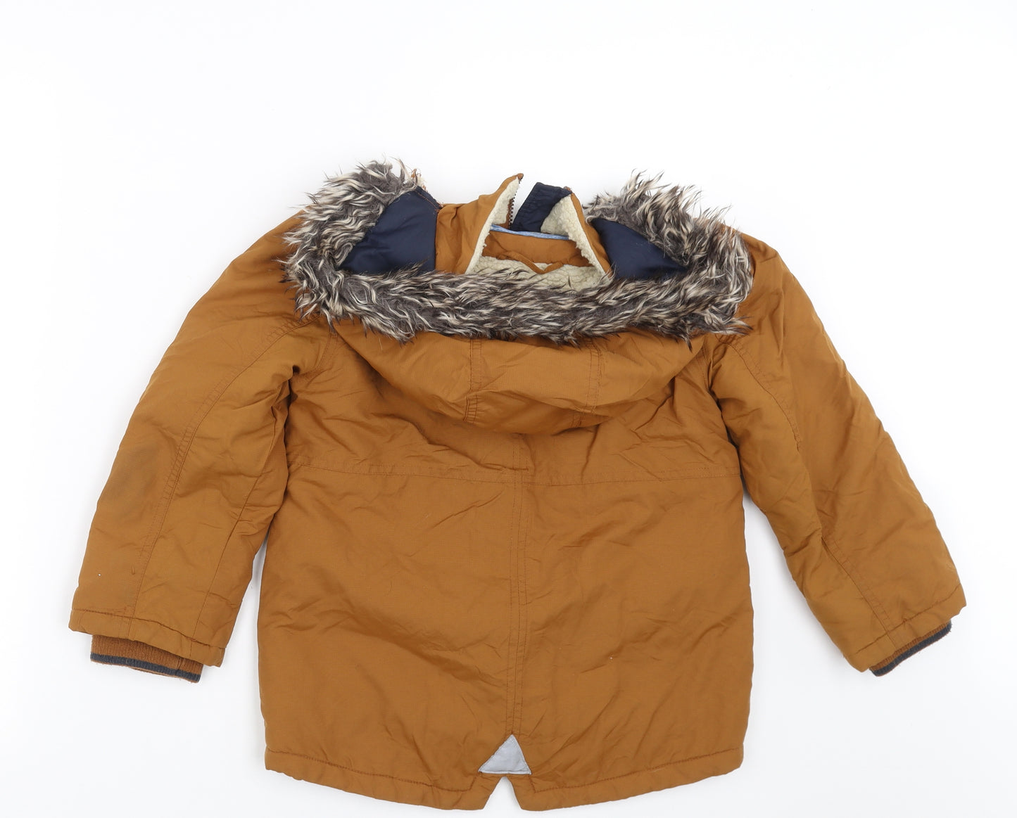 Monsoon Boys Brown   Parka Jacket Size 7-8 Years