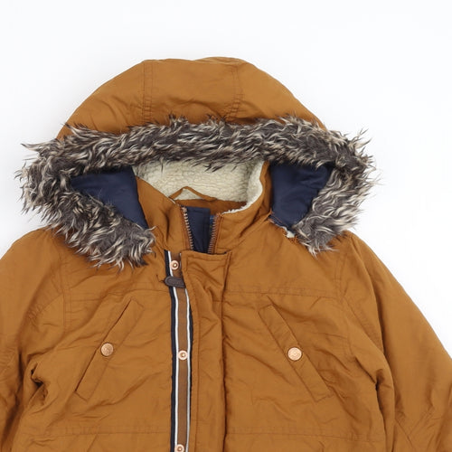 Monsoon Boys Brown   Parka Jacket Size 7-8 Years