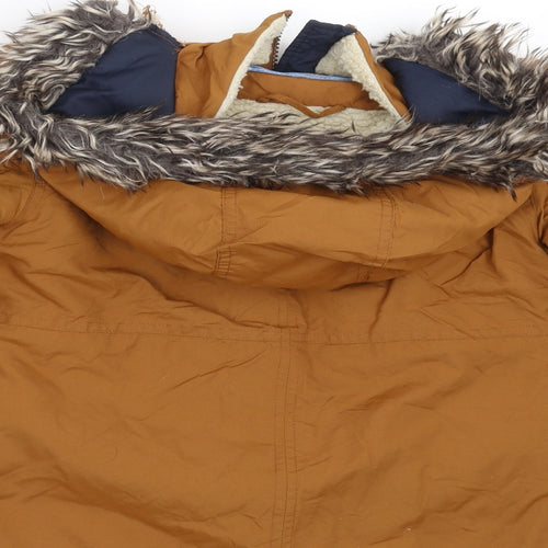 Monsoon Boys Brown   Parka Jacket Size 7-8 Years