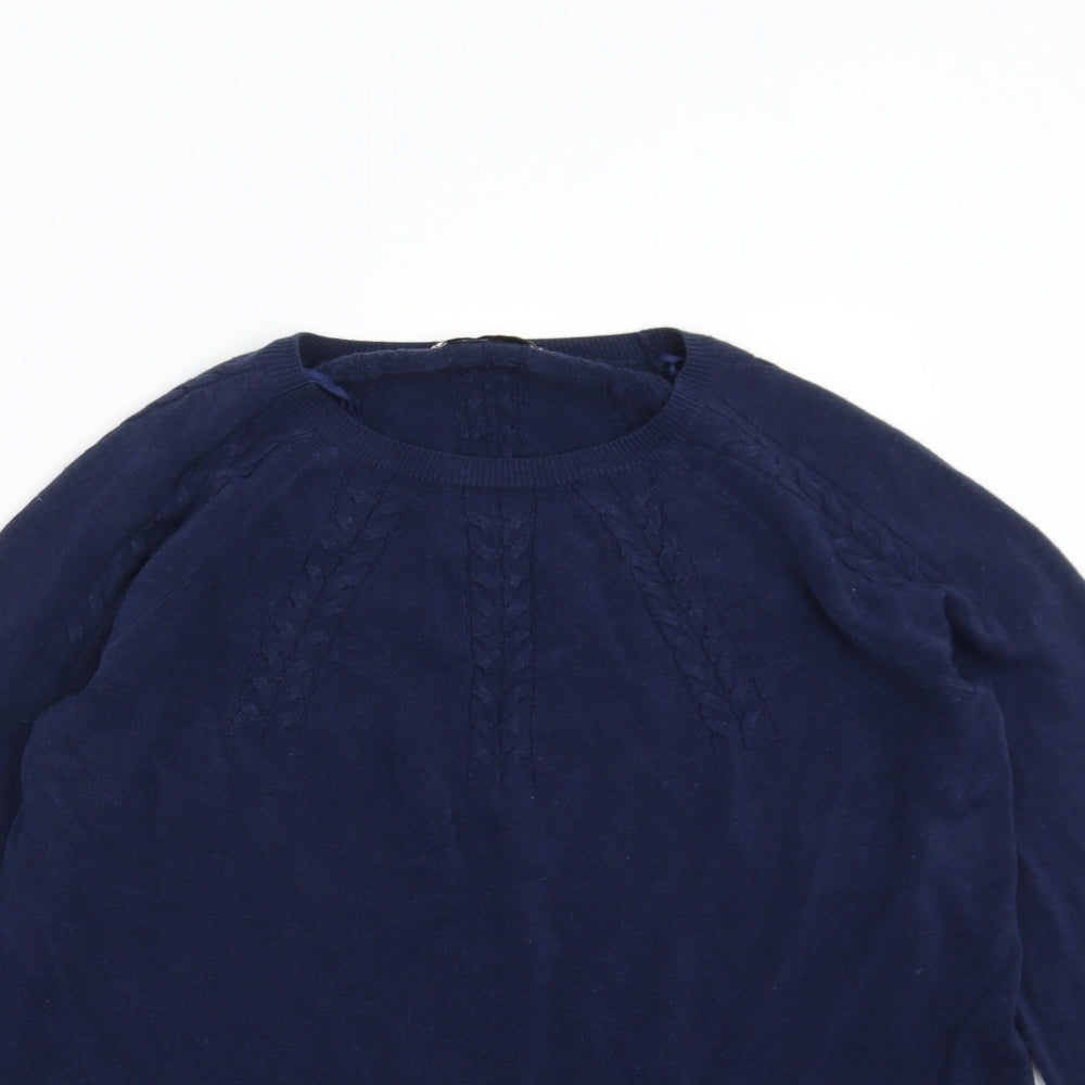 TU Womens Blue  Knit Pullover Jumper Size 14