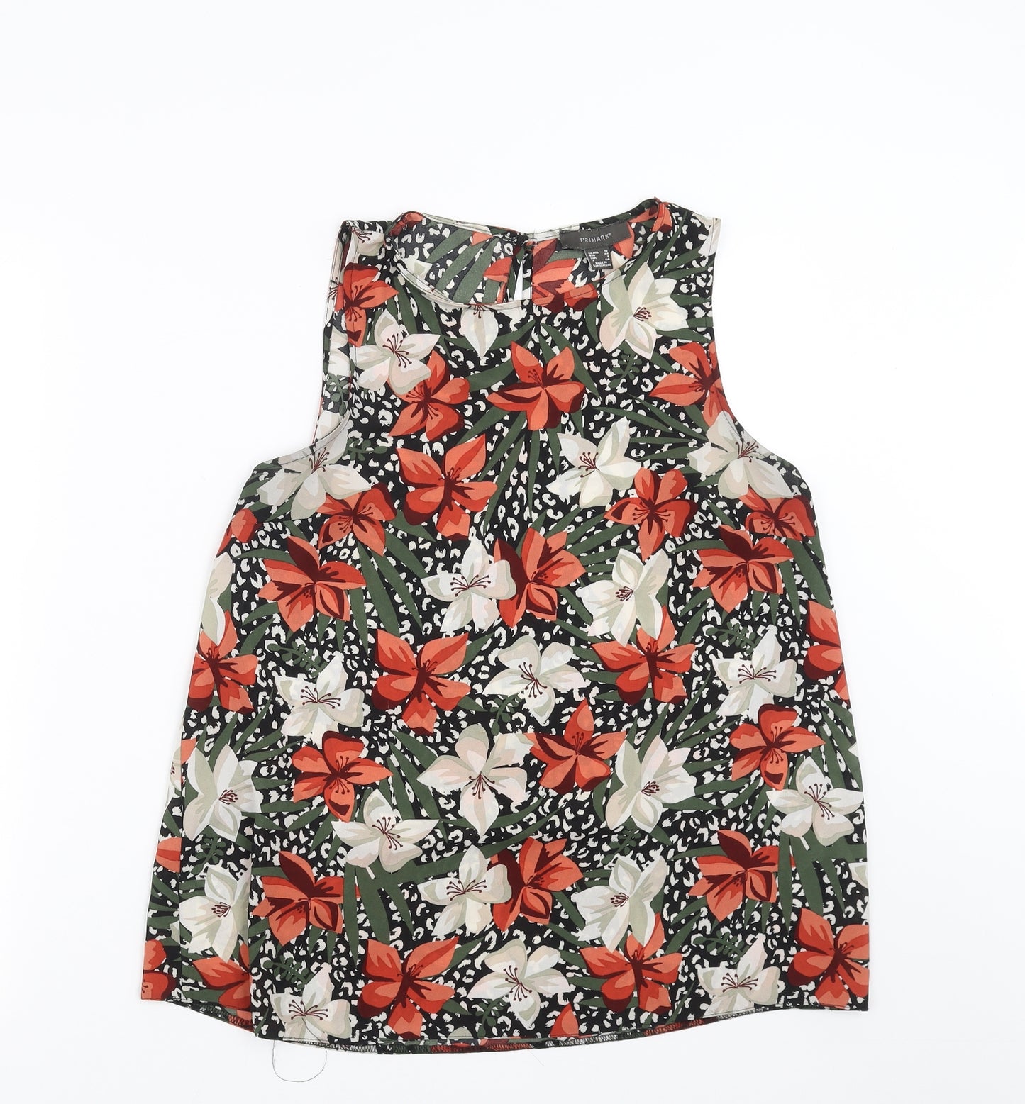 Primark Womens Black Floral  Basic Blouse Size 12