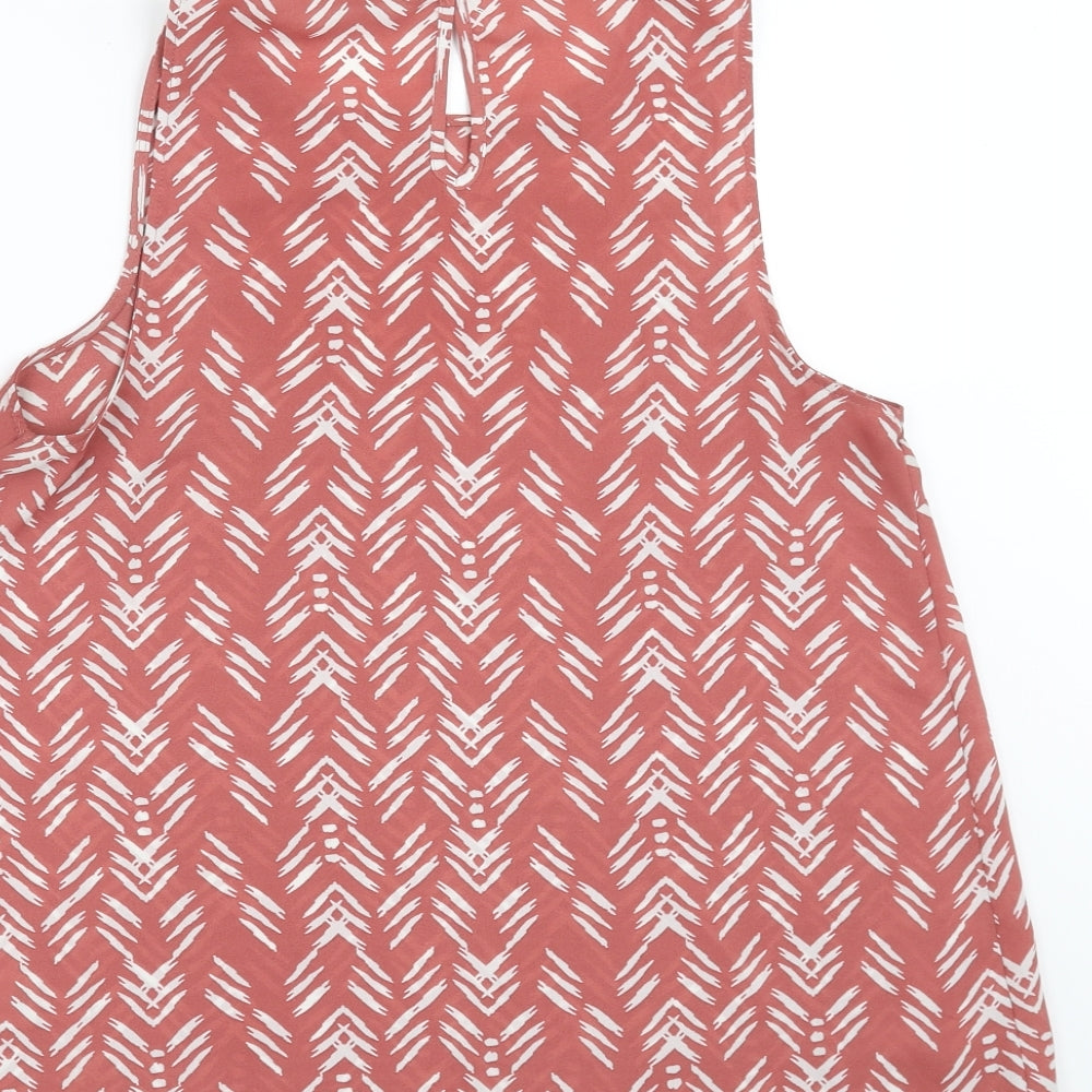 Primark Womens Pink Geometric  Basic Blouse Size 12