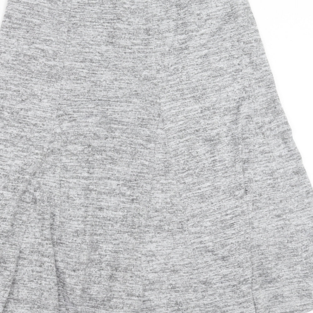 M&Co Womens Grey   A-Line Skirt Size 10