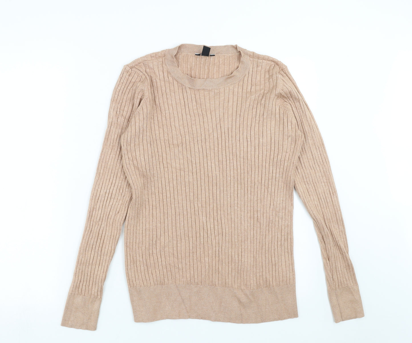 M&Co Womens Beige Striped  Pullover Jumper Size 12
