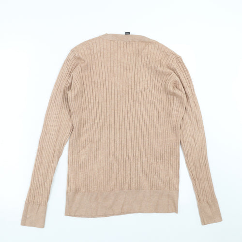 M&Co Womens Beige Striped  Pullover Jumper Size 12