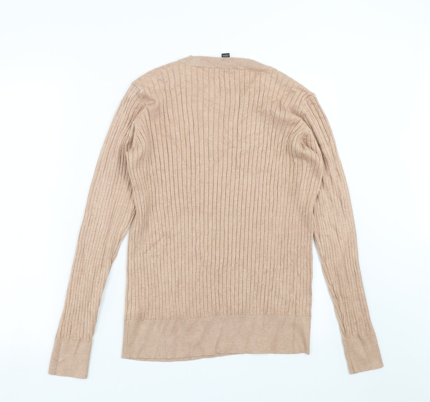 M&Co Womens Beige Striped  Pullover Jumper Size 12