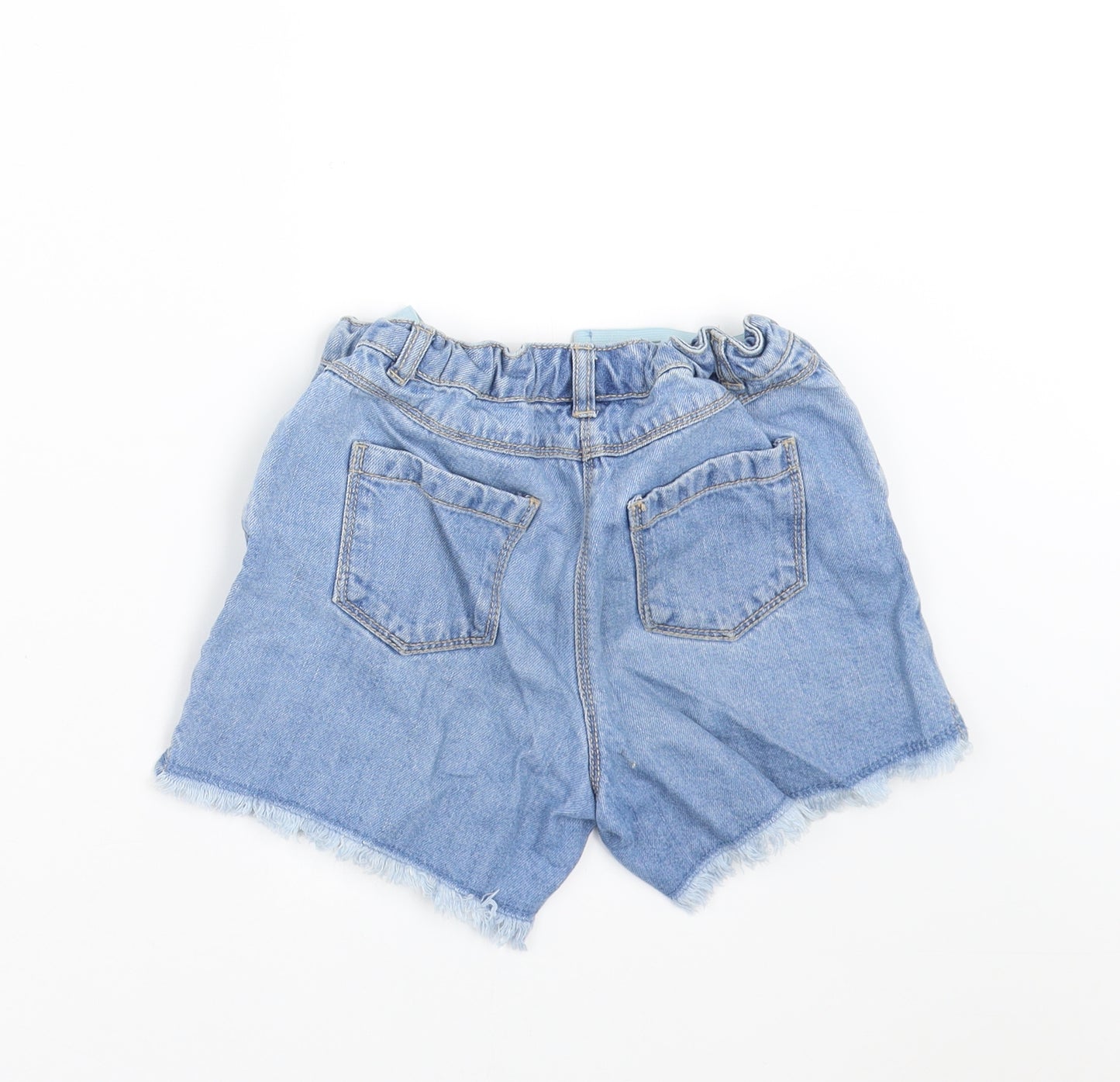 NEXT Girls Blue  Denim Hot Pants Shorts Size 10 Years - BUTTERFLIES