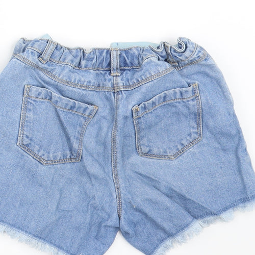 NEXT Girls Blue  Denim Hot Pants Shorts Size 10 Years - BUTTERFLIES