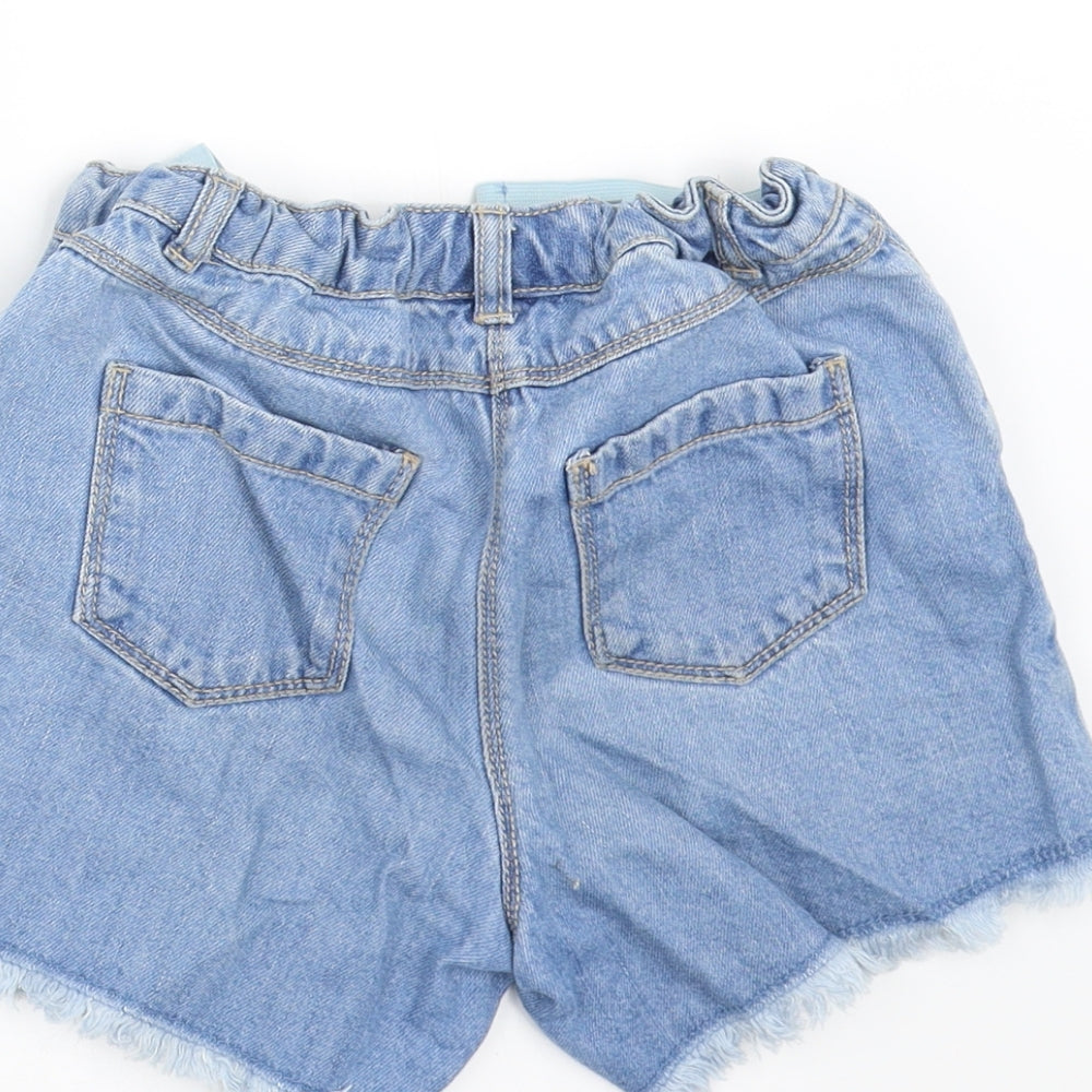 NEXT Girls Blue  Denim Hot Pants Shorts Size 10 Years - BUTTERFLIES