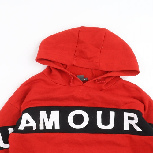 Primark Girls Red   Pullover Hoodie Size 11-12 Years  - amour
