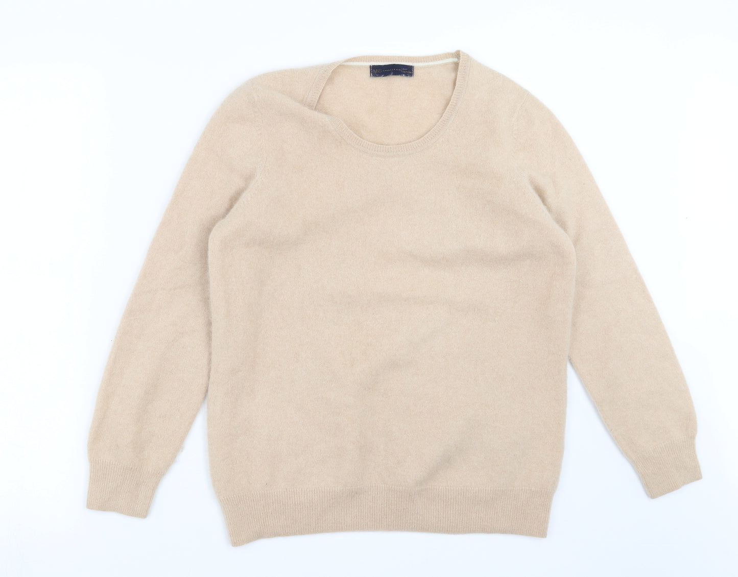 Marks and Spencer Womens Beige  Knit Pullover Jumper Size 16