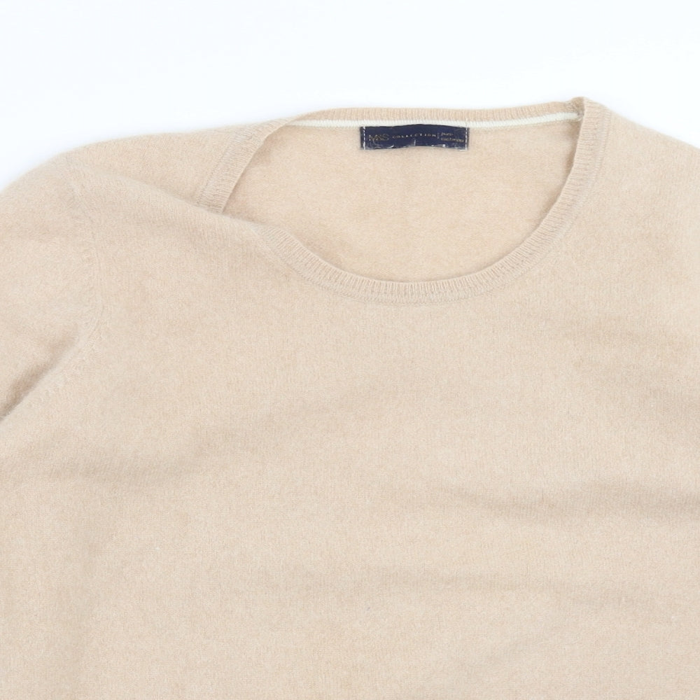 Marks and Spencer Womens Beige  Knit Pullover Jumper Size 16