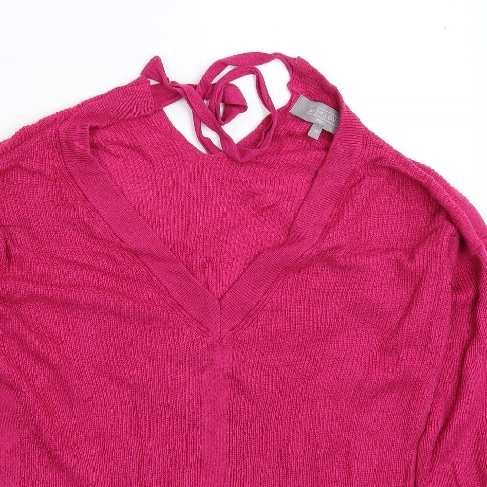 NEXT Womens Pink  Knit Pullover Jumper Size 12