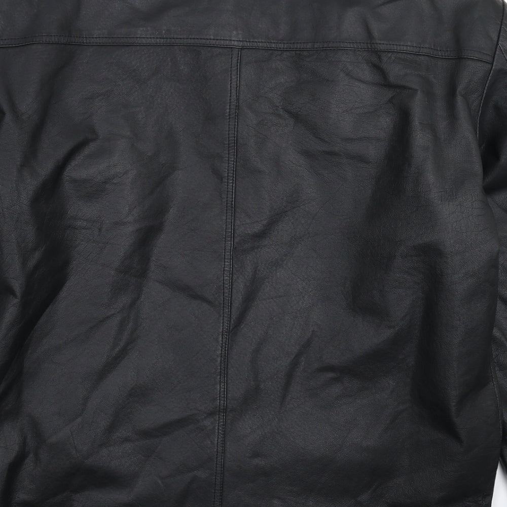 Genuine Leather Mens Black   Jacket  Size M