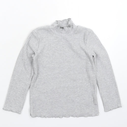 George Girls Silver  Knit Pullover Jumper Size 4-5 Years
