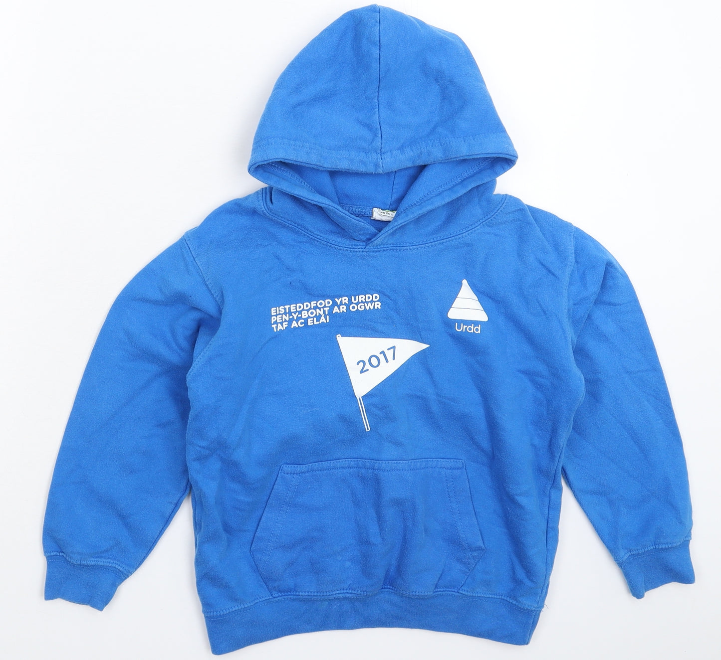 Preworn Boys Blue   Pullover Hoodie Size 7-8 Years