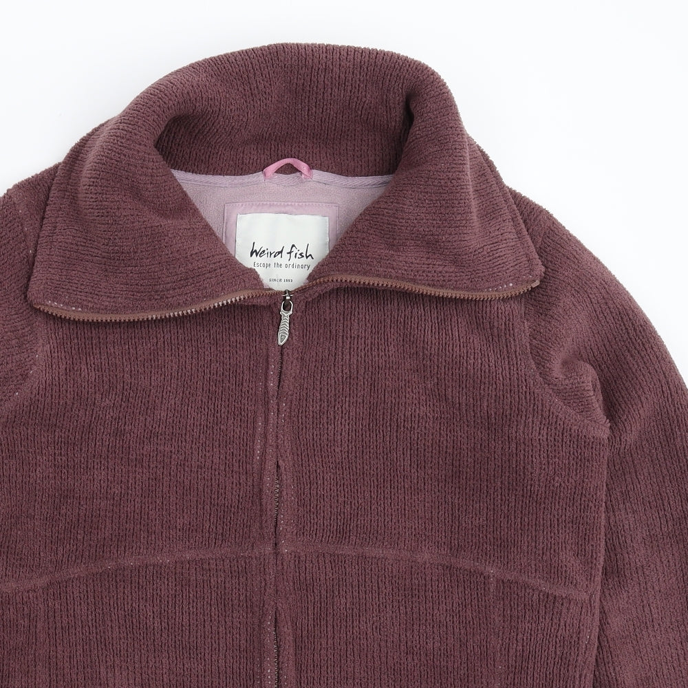 Weird Fish Womens Grey  Fleece Jacket  Size 12