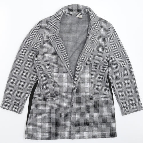 Divided Womens Grey Check  Jacket Blazer Size M