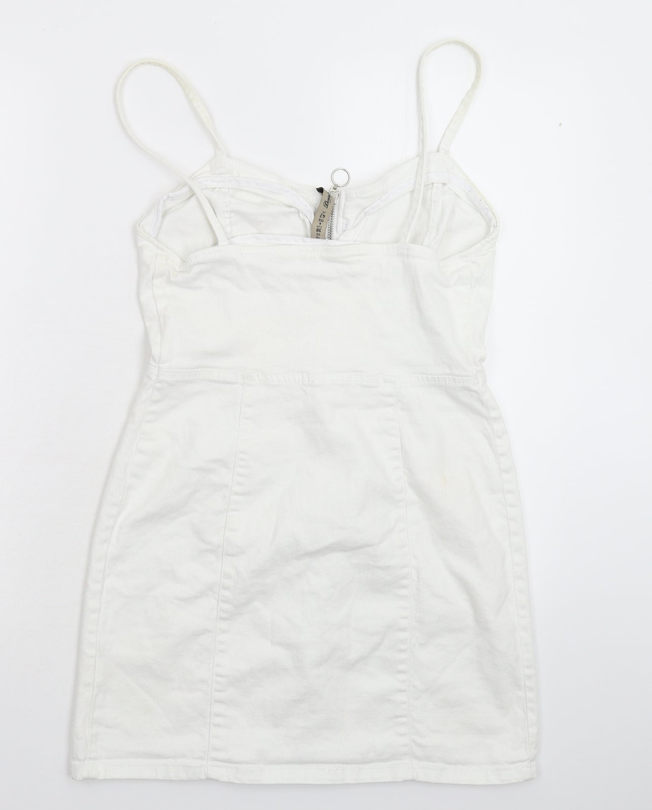 Denim & Co. Womens White  Denim Mini  Size 10