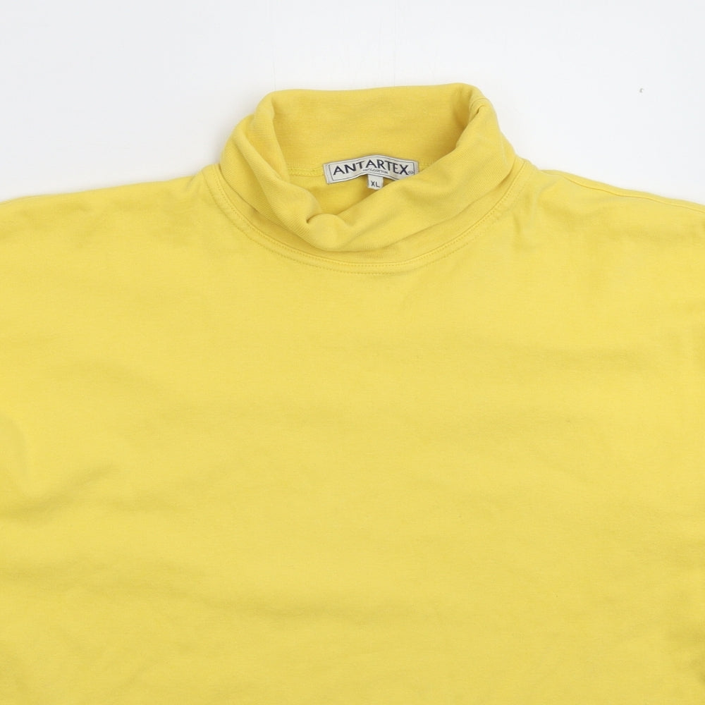 Antartex Mens Yellow   Pullover Sweatshirt Size XL